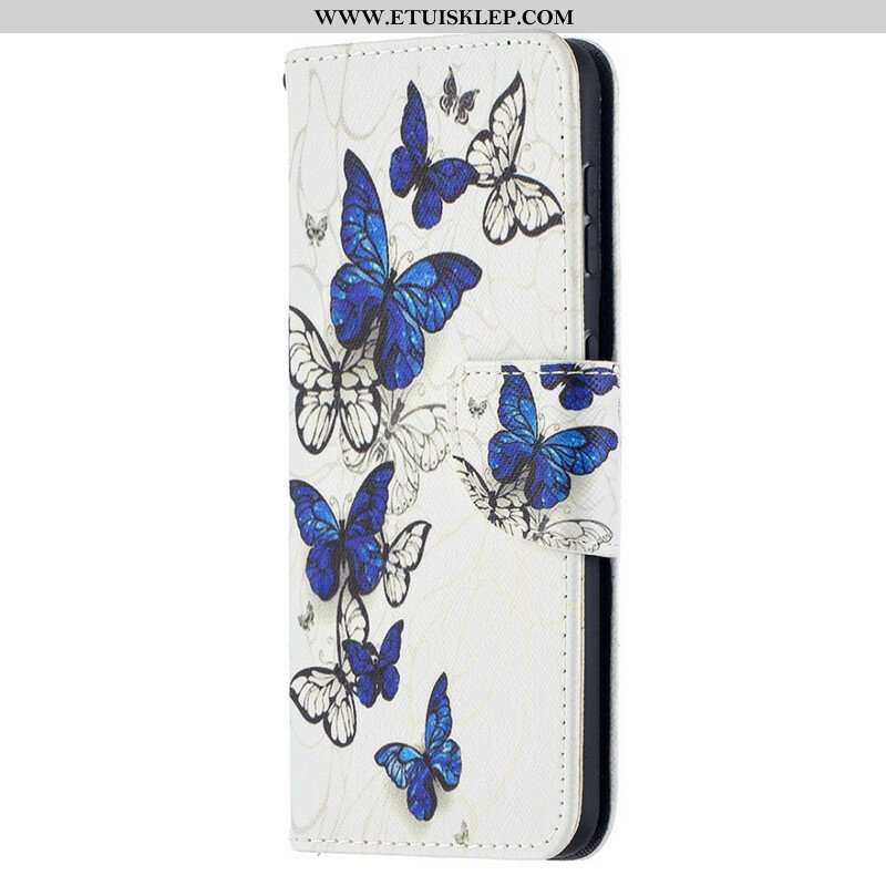 Skórzany Futerał do Samsung Galaxy S21 5G Cudowne Motyle